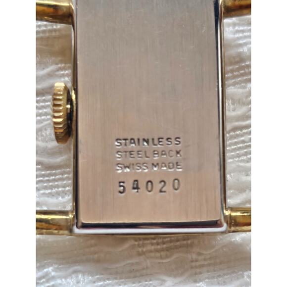 RARE Womens SWISS Vintage Christ Watch Manual Wind with Goldlike Chain Strap